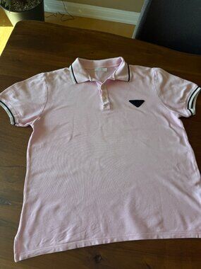 Vintage Pink Prada Polo - XXL (fits more like a Medium)